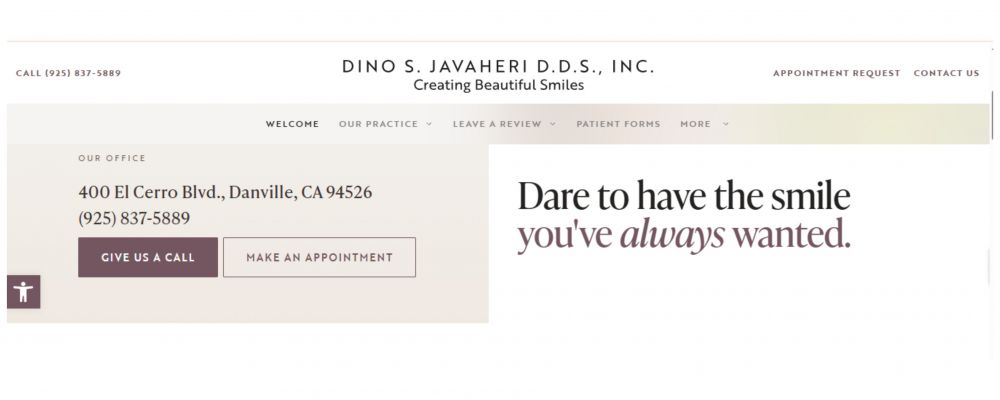 Dino S Javaheri, DDS Danville Dentist Cover Image